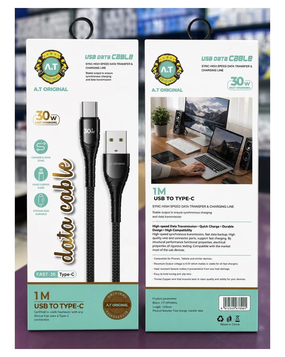 FAST 30 Type-C — 30W USB TO TYPE-C DATA CABLE
