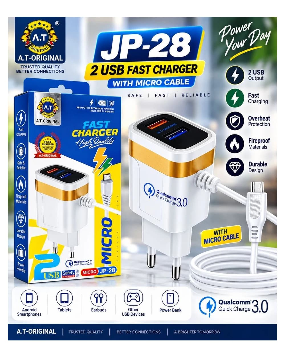 JP-28 — 2 USB FAST CHARGER