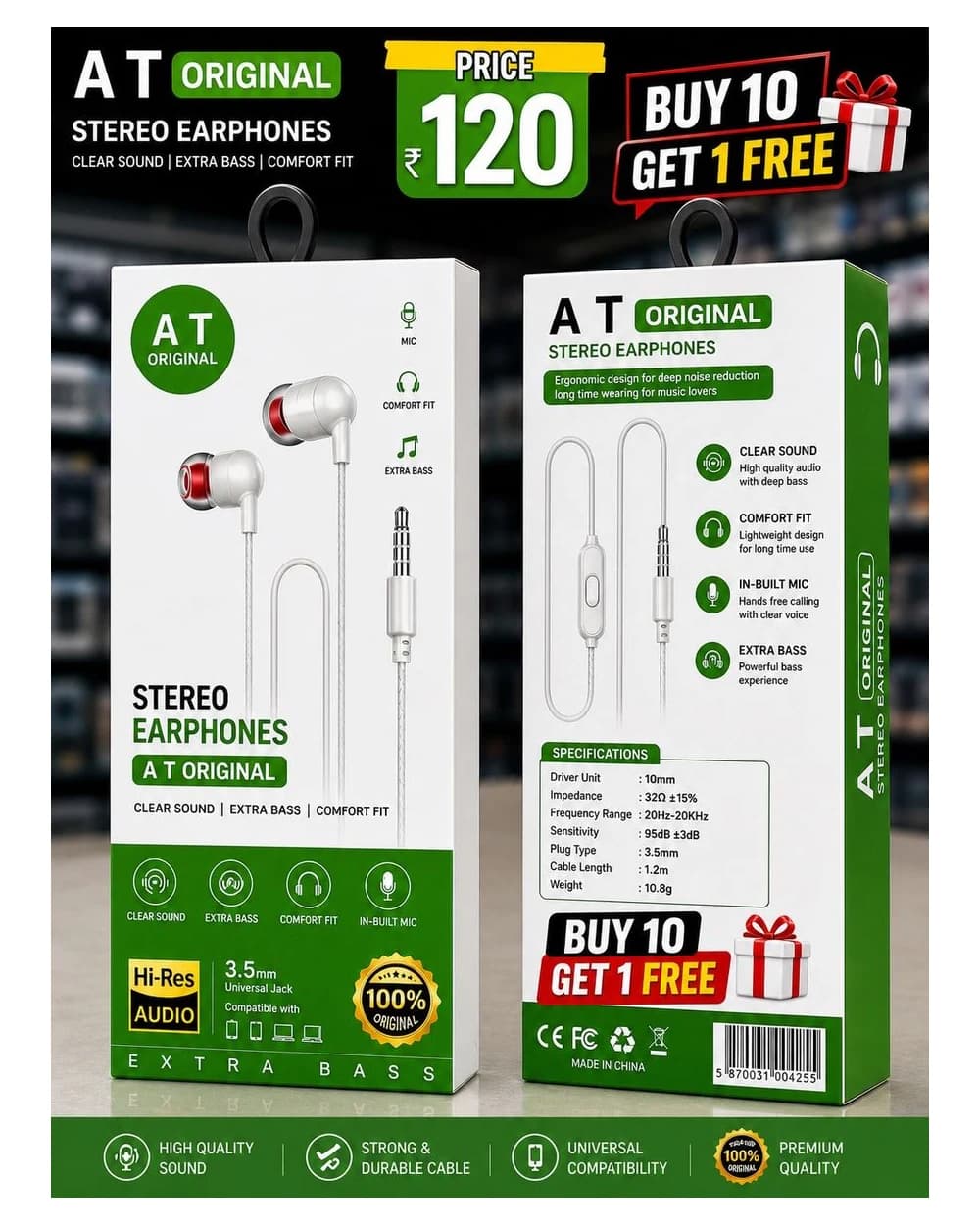 Vibes Super Model — STEREO EARPHONES